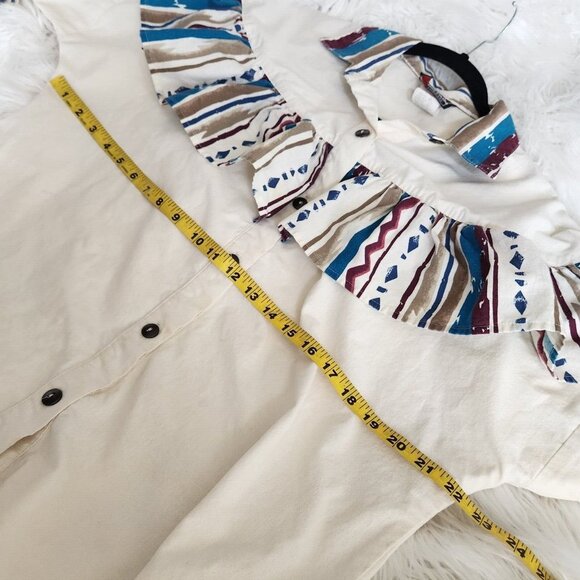 Vintage Western Women's‎ M Button up Ruffle Southwestern Cowgirl Ozark mountain - Picture 3 of 16